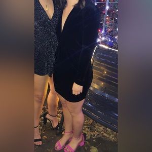 Small Black Velvet Cocktail Dress